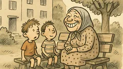 Joks: Divi bērni sarunājas par vecmāmiņu